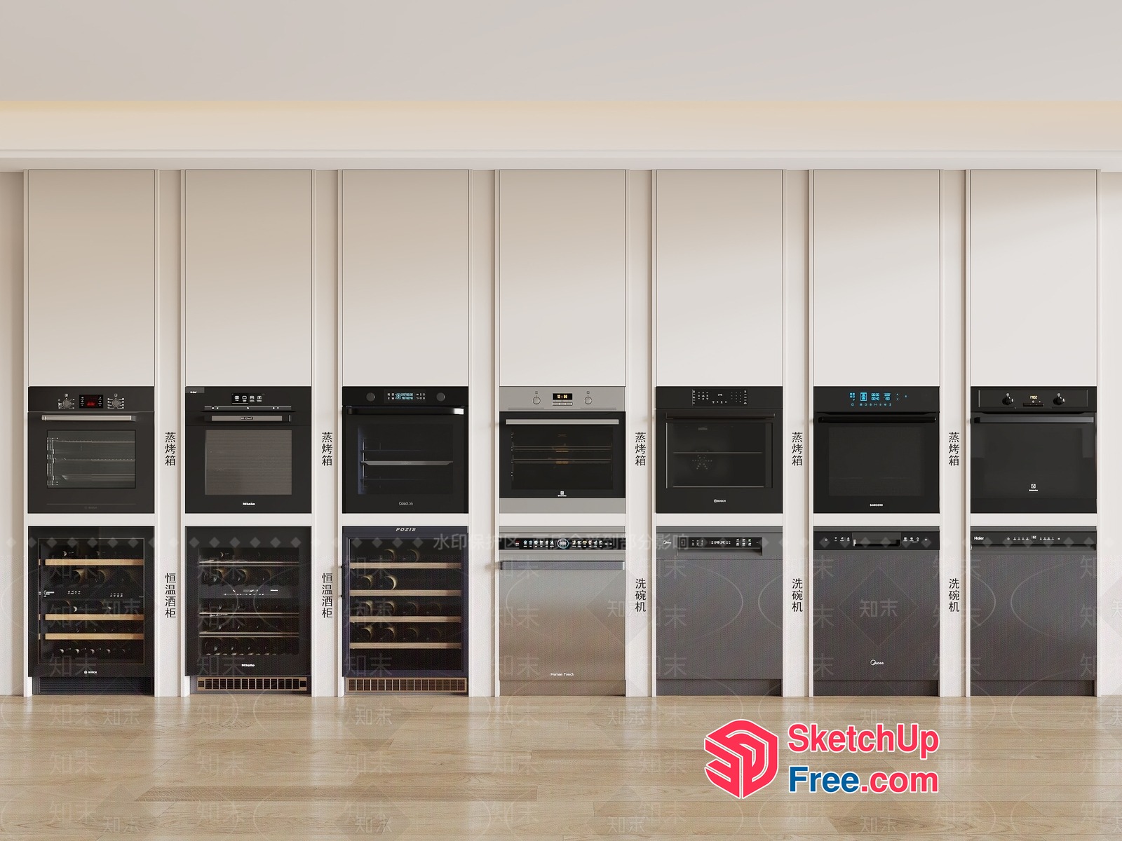 Modern Kitchen Appliance Collection 3D SketchUp File