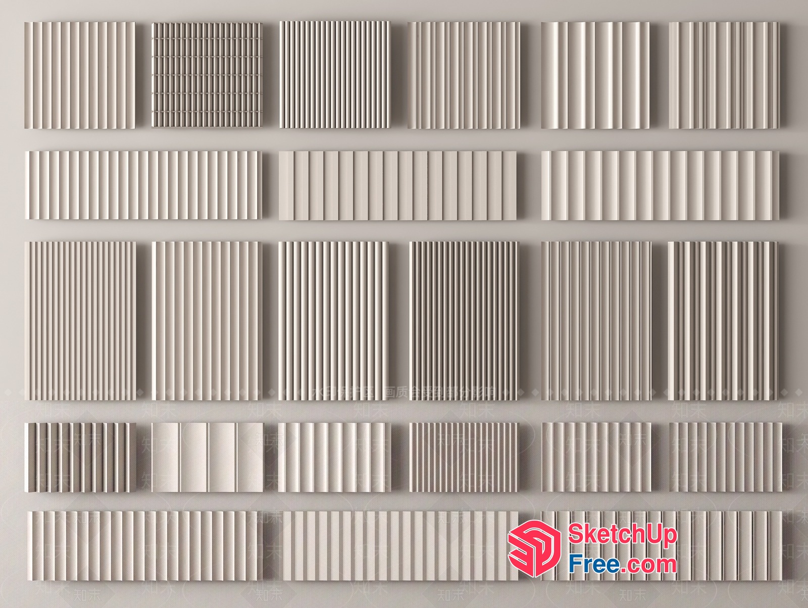 Modern Radiator Collection 3D SketchUp File