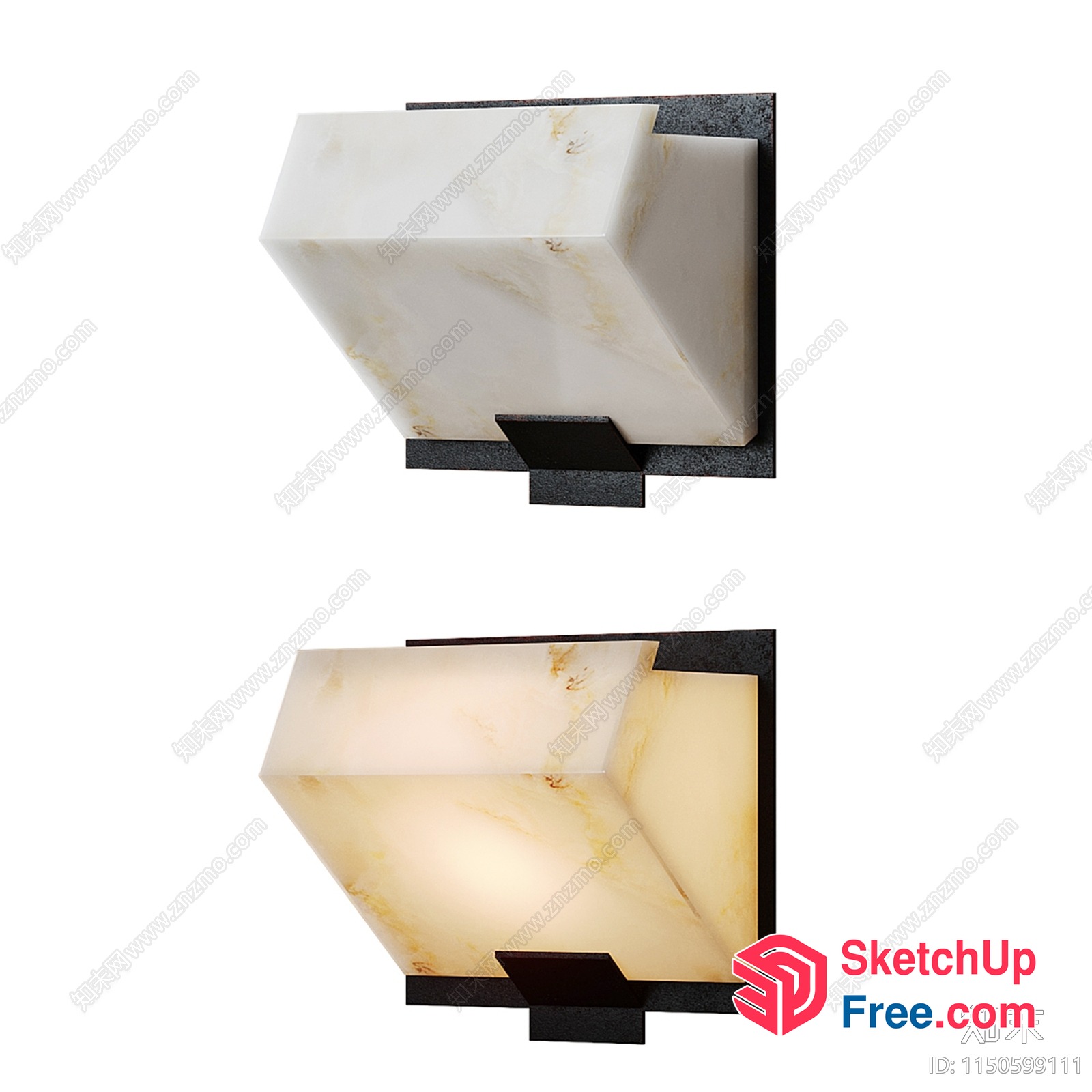 Marble Accent Wall Sconces 3D SketchUp File