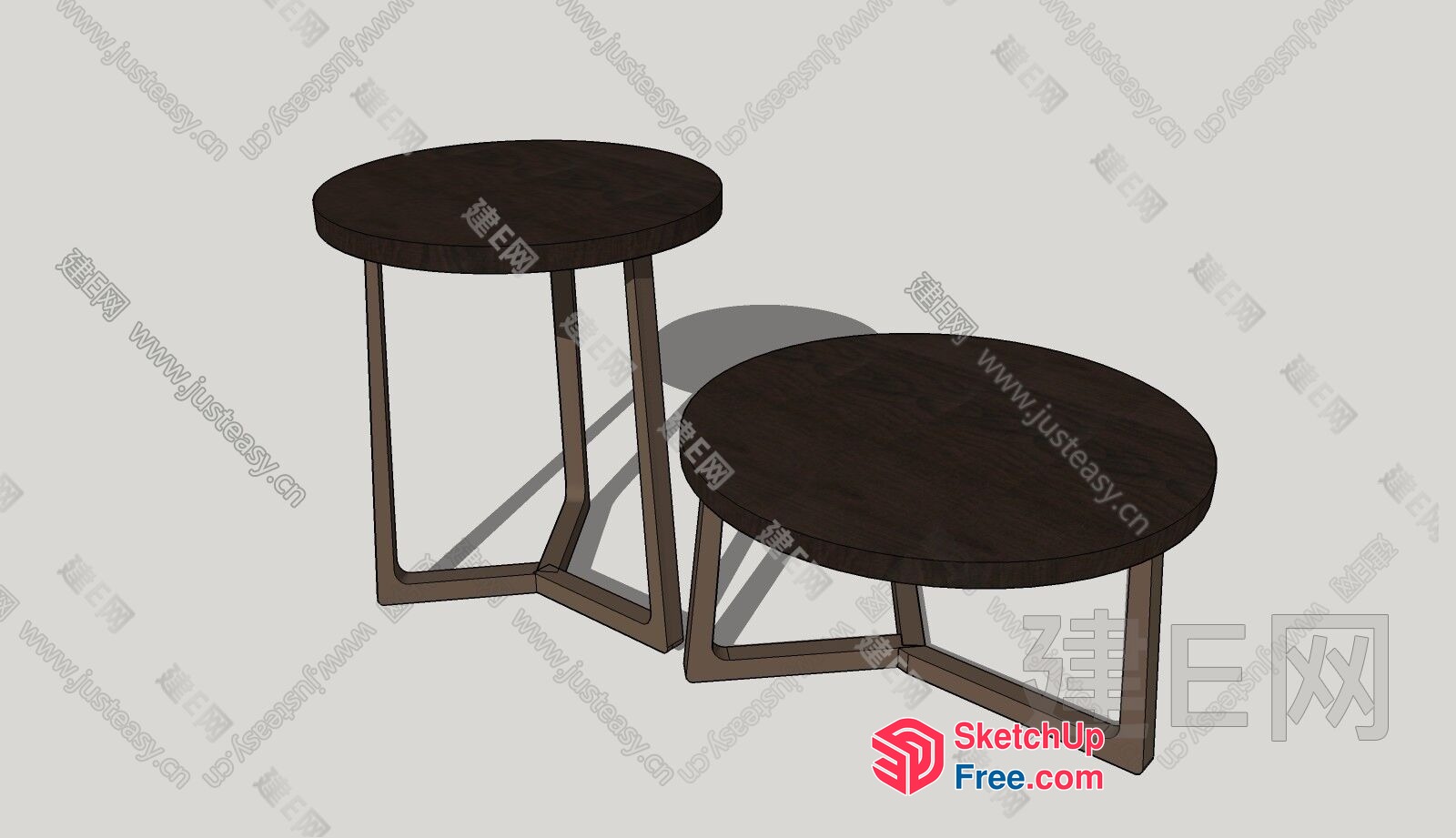 Two Modern Tables 3D SketchUp File