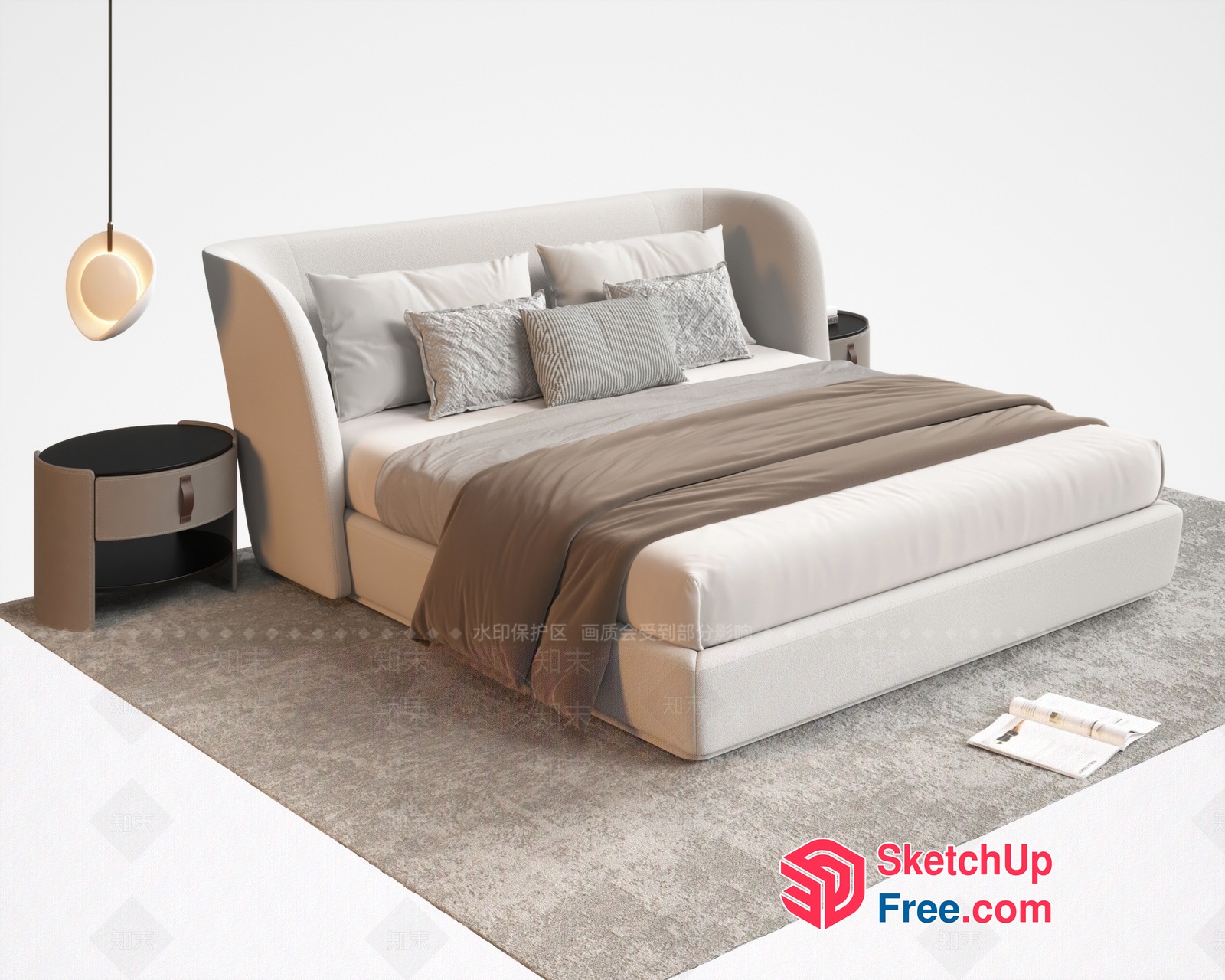 Modern Minimalist Bedroom Furniture Collection 3D SketchUp File