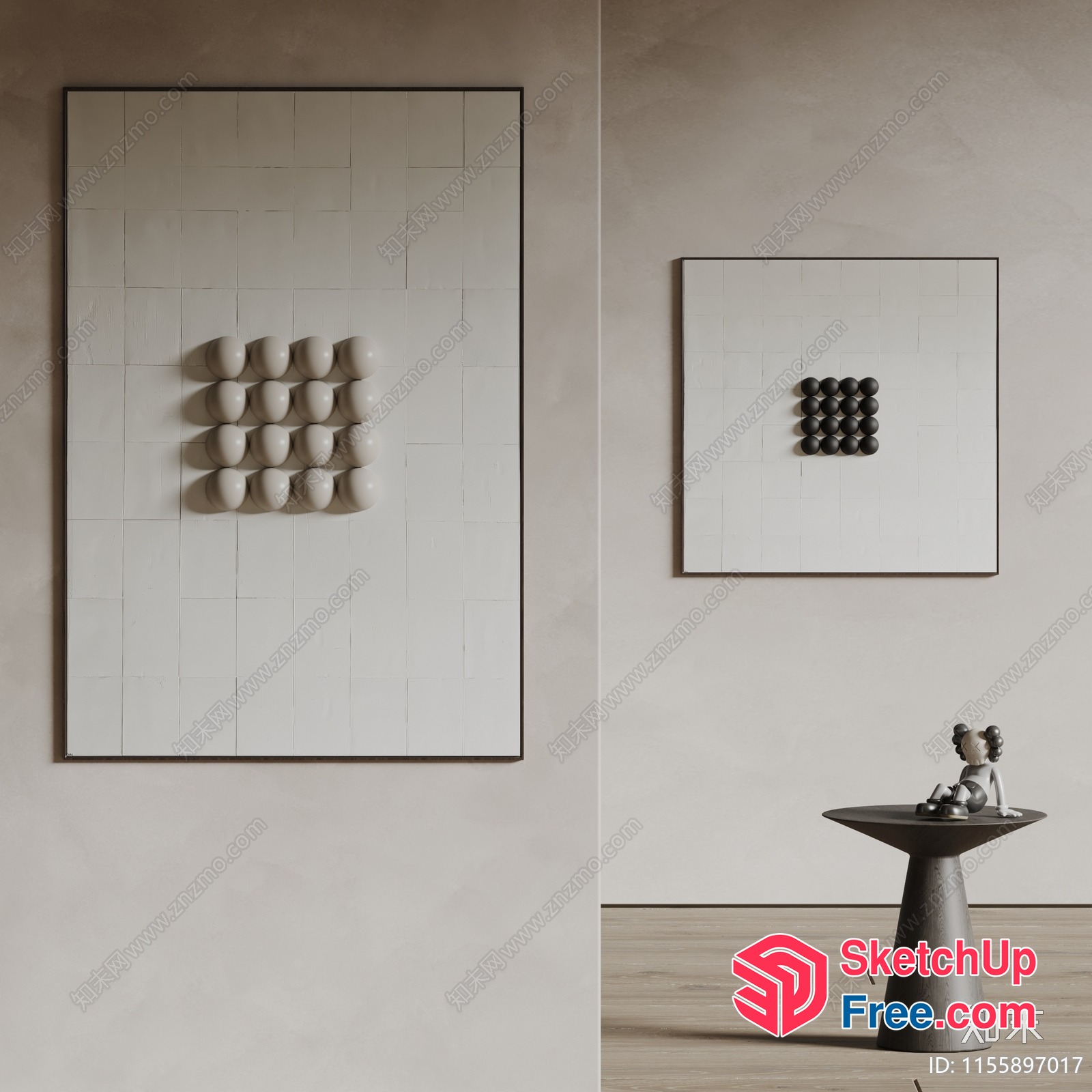 Minimalist Modern Art Decor 3D SketchUp File