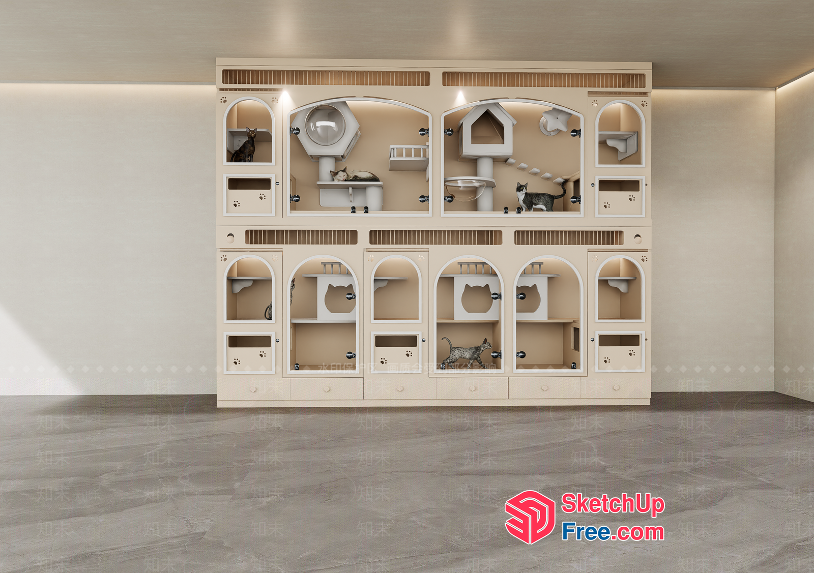 Modern Cat Condo 3D SketchUp File