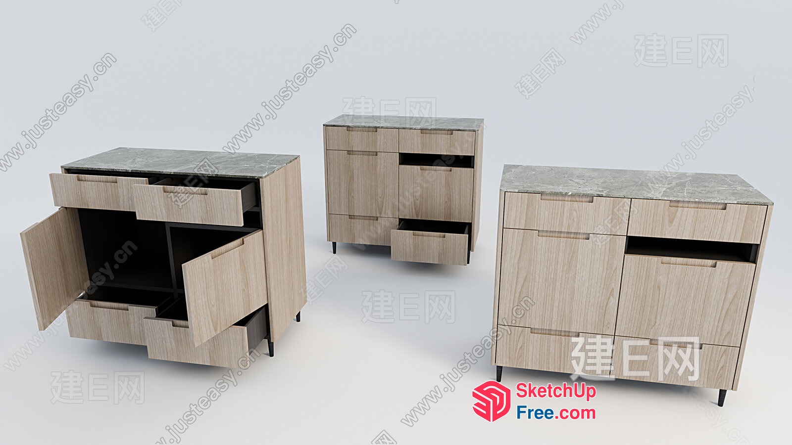 Wooden Dressers With Marble Tops 3D SketchUp File