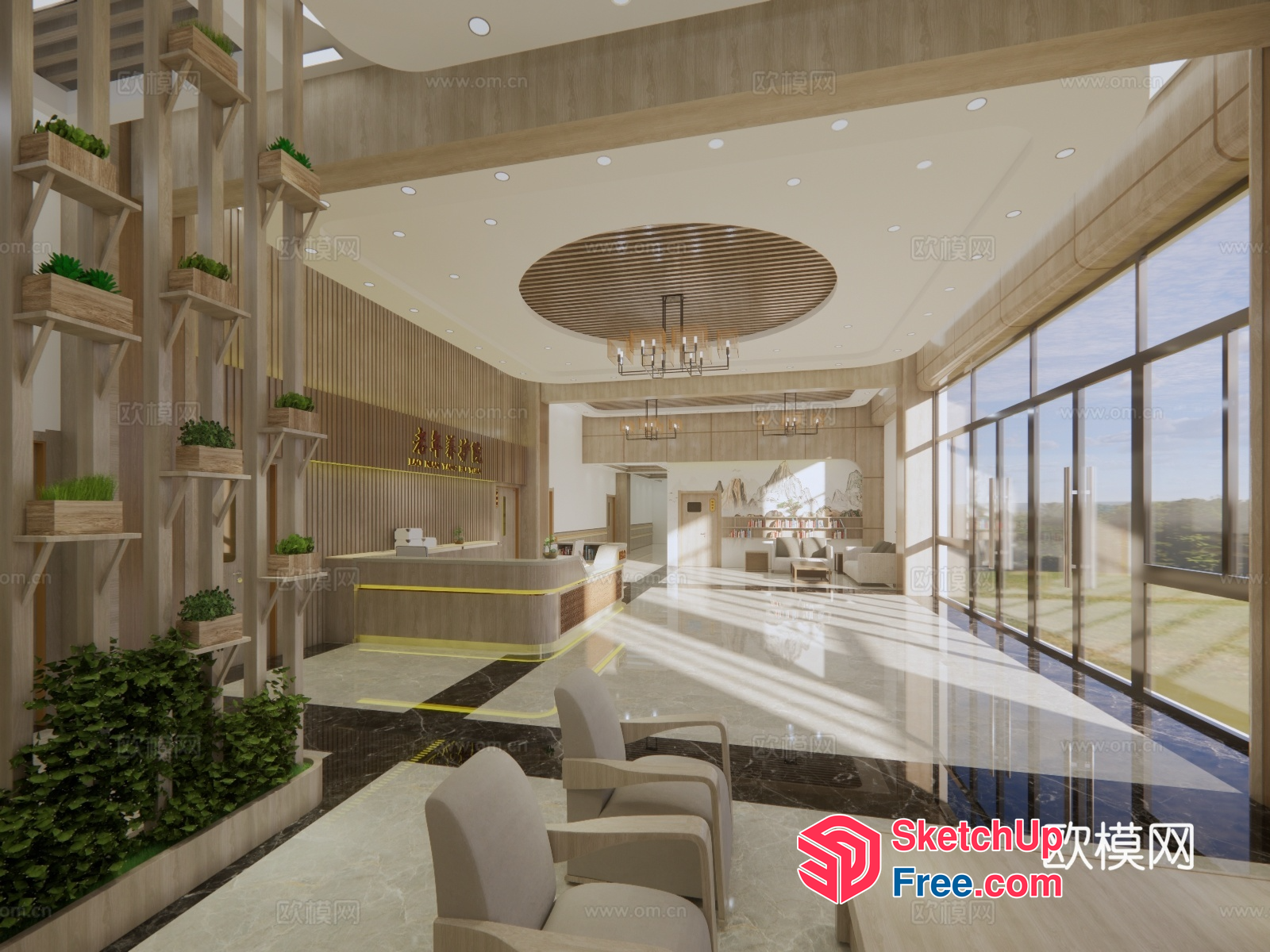 Modern And Elegant Lobby Design 3D SketchUp File