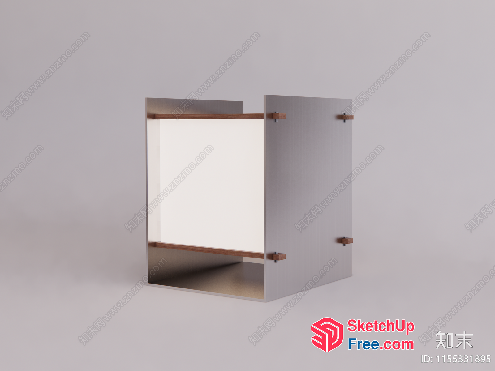 Open Door And Shelf Interior 3D SketchUp File