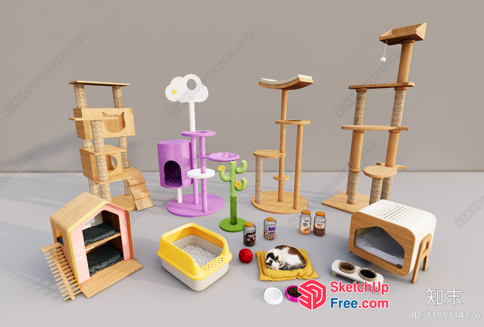 Cat Furniture And Accessories 3D SketchUp File