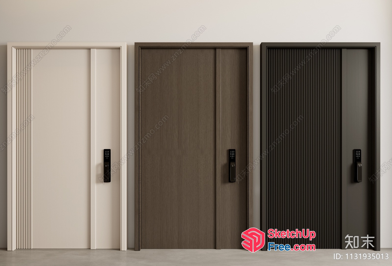 Modern Elevator Doors In Neutral And Earthy Tones 3D SketchUp File