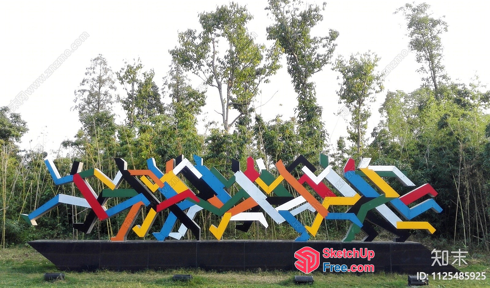 Colorful Geometric Sculpture 3D SketchUp File