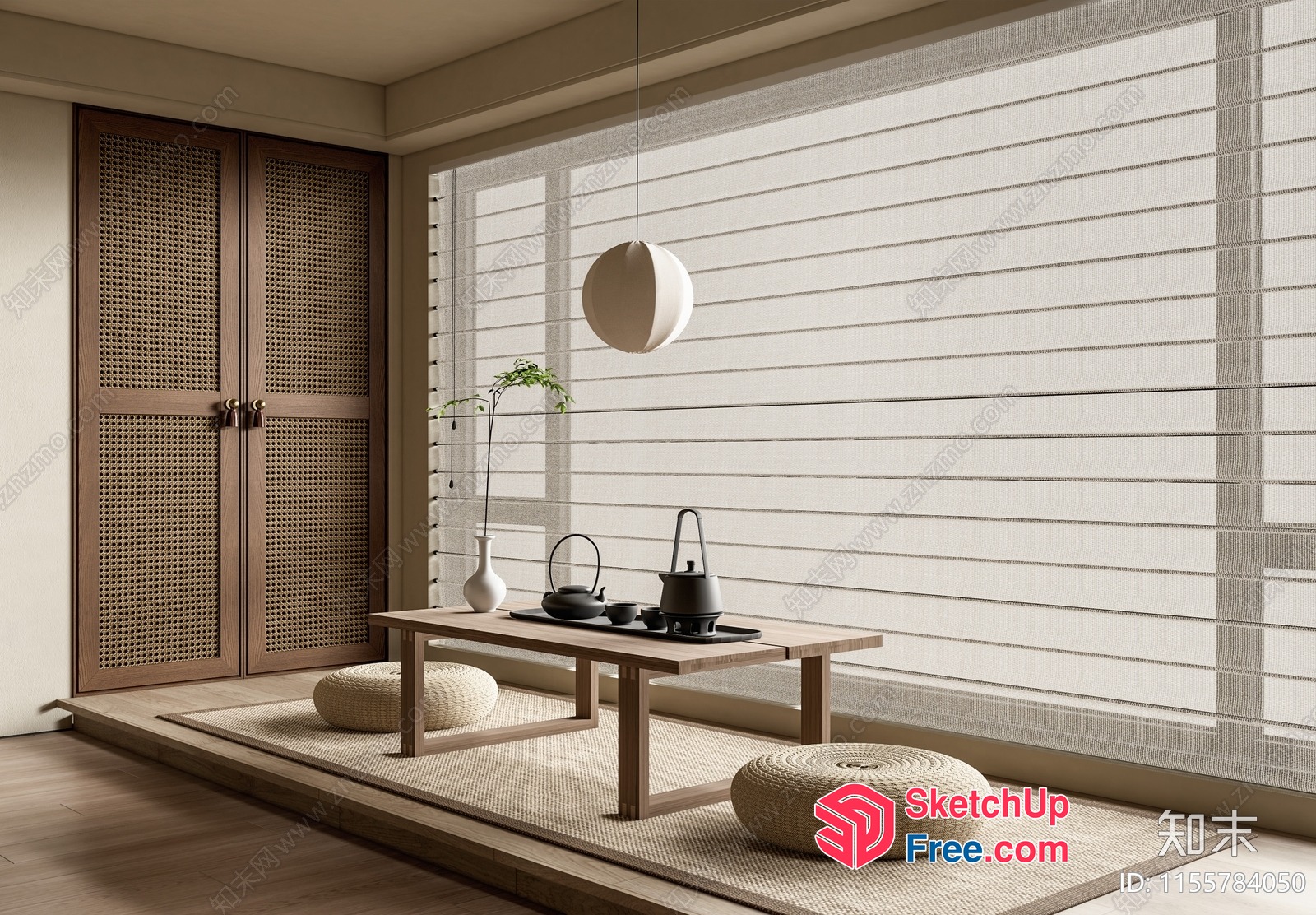 Minimalist Japanese Decor 3D SketchUp File