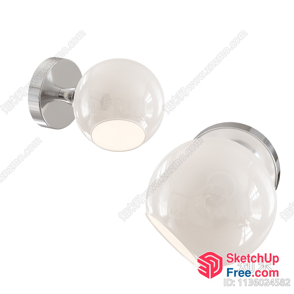 Glass Globe Ceiling Lights 3D SketchUp File