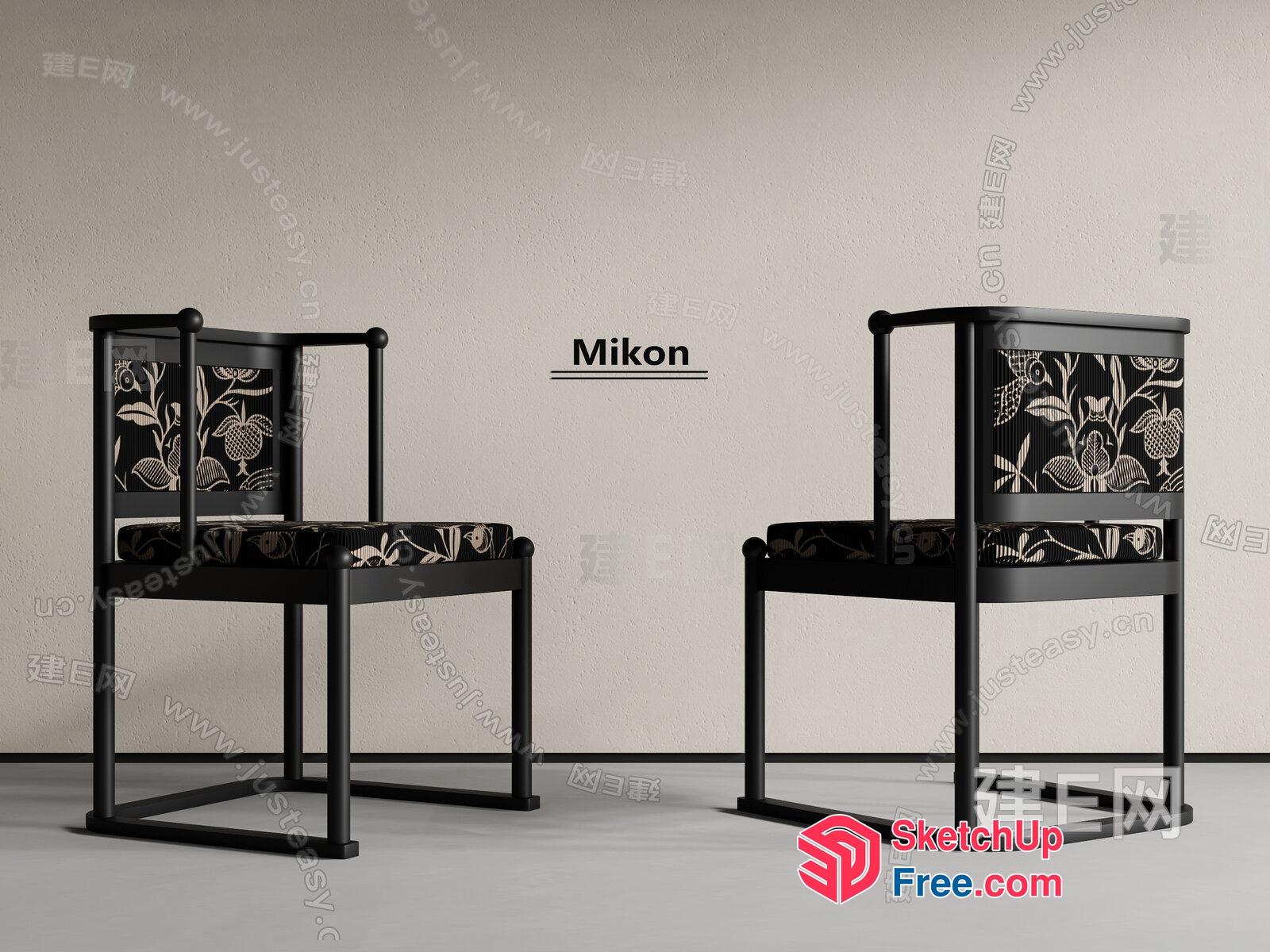 Modern Minimalist Black Chair Collection 3D SketchUp File