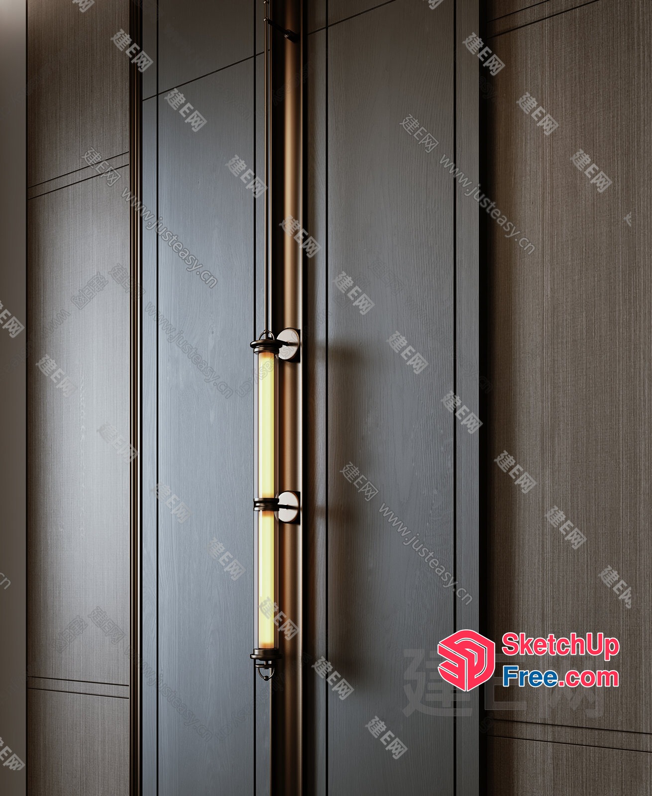Elegant Modern Elevator With Glass Walls 3D SketchUp File