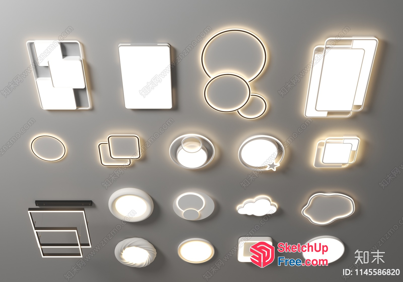 Modern Ceiling Lighting Fixtures 3D SketchUp File