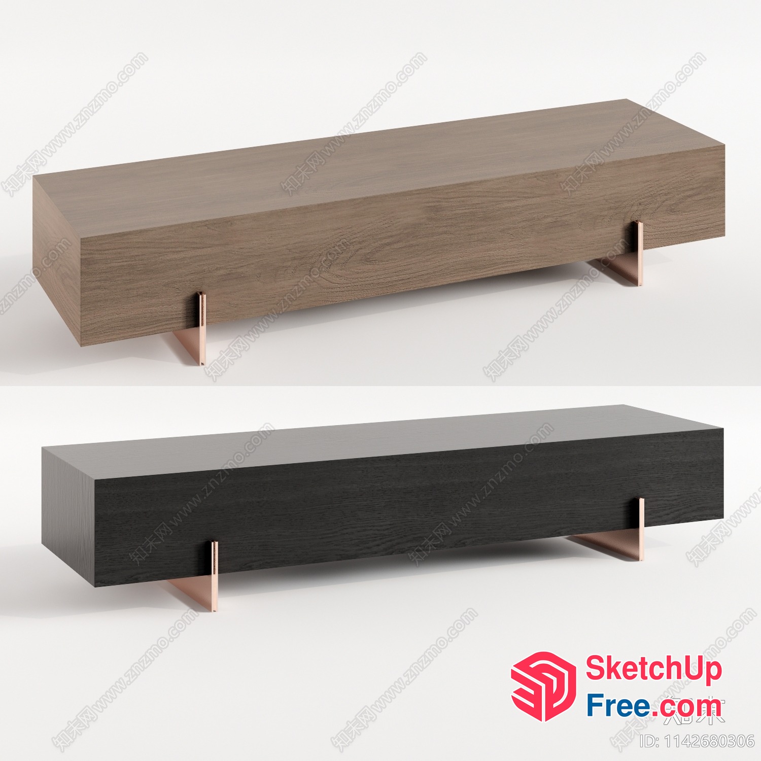 Modern Minimalist Wooden Floating Shelf 3D SketchUp File