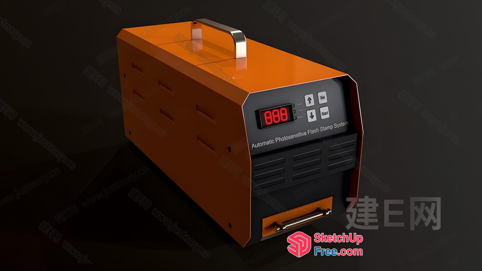 Automatic Photo-Sensitive Flash Stamp System 3D SketchUp File
