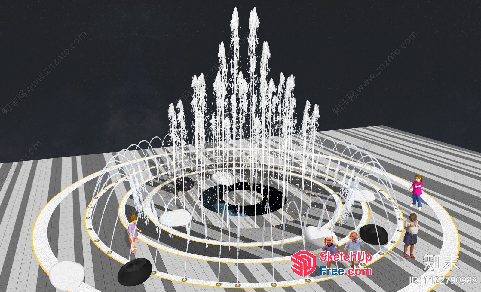 A Whimsical Water Feature 3D SketchUp File
