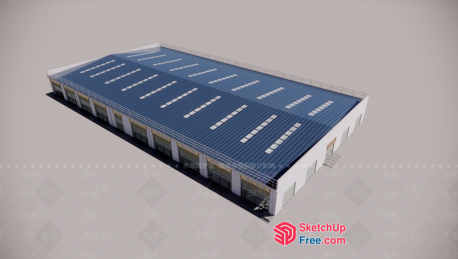 Industrial Warehouse Exterior 3D SketchUp File