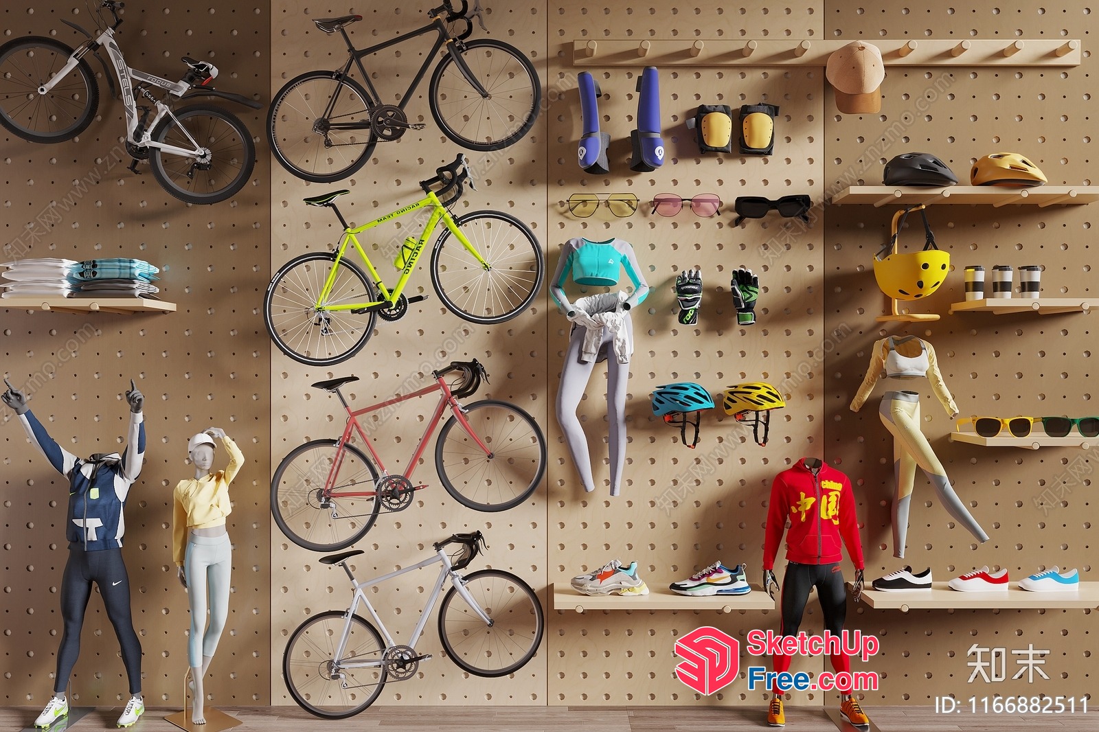 Cycling Gear And Accessories Store 3D SketchUp File