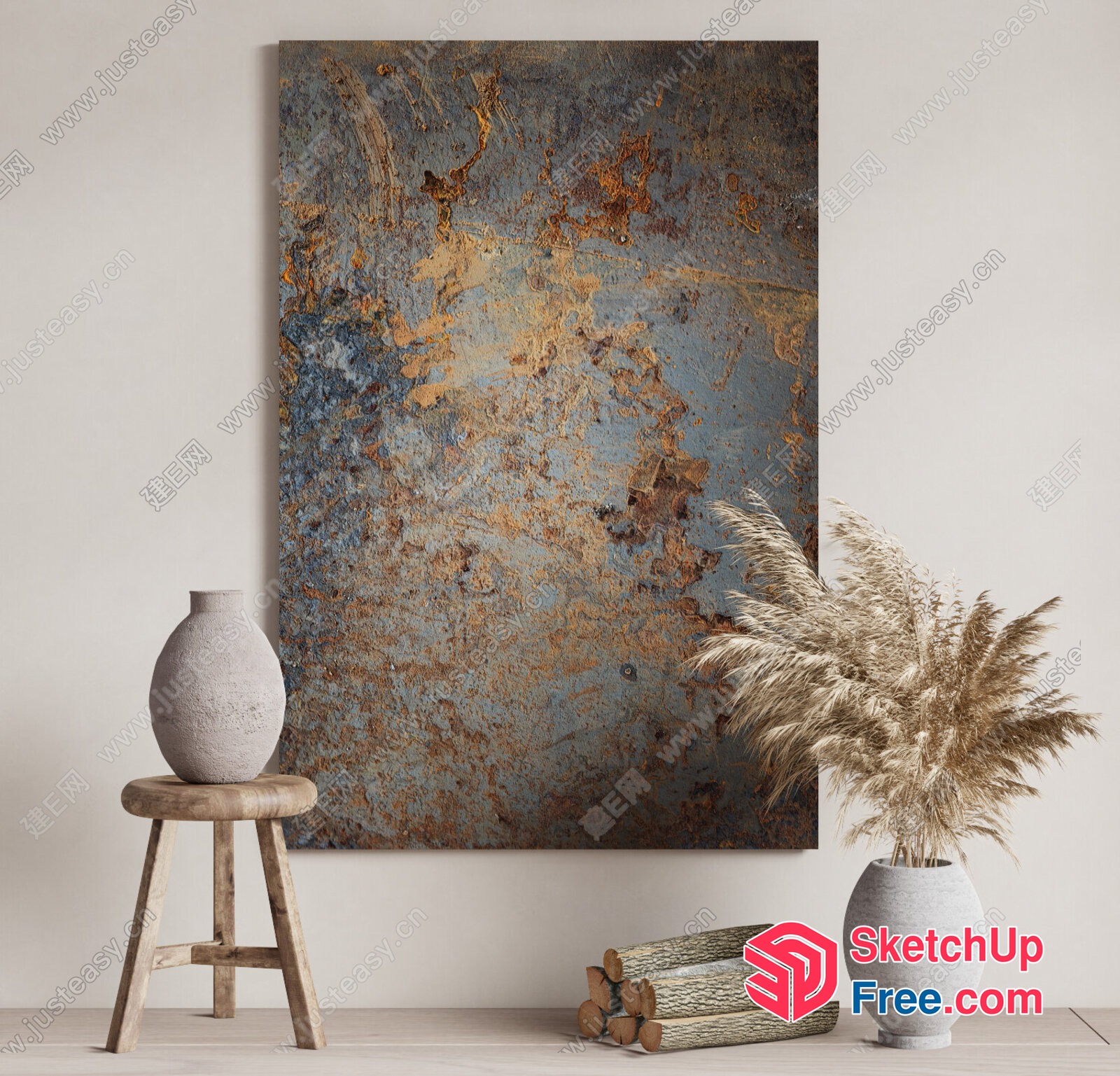 Rustic Rustic Metal Artwork 3D SketchUp File