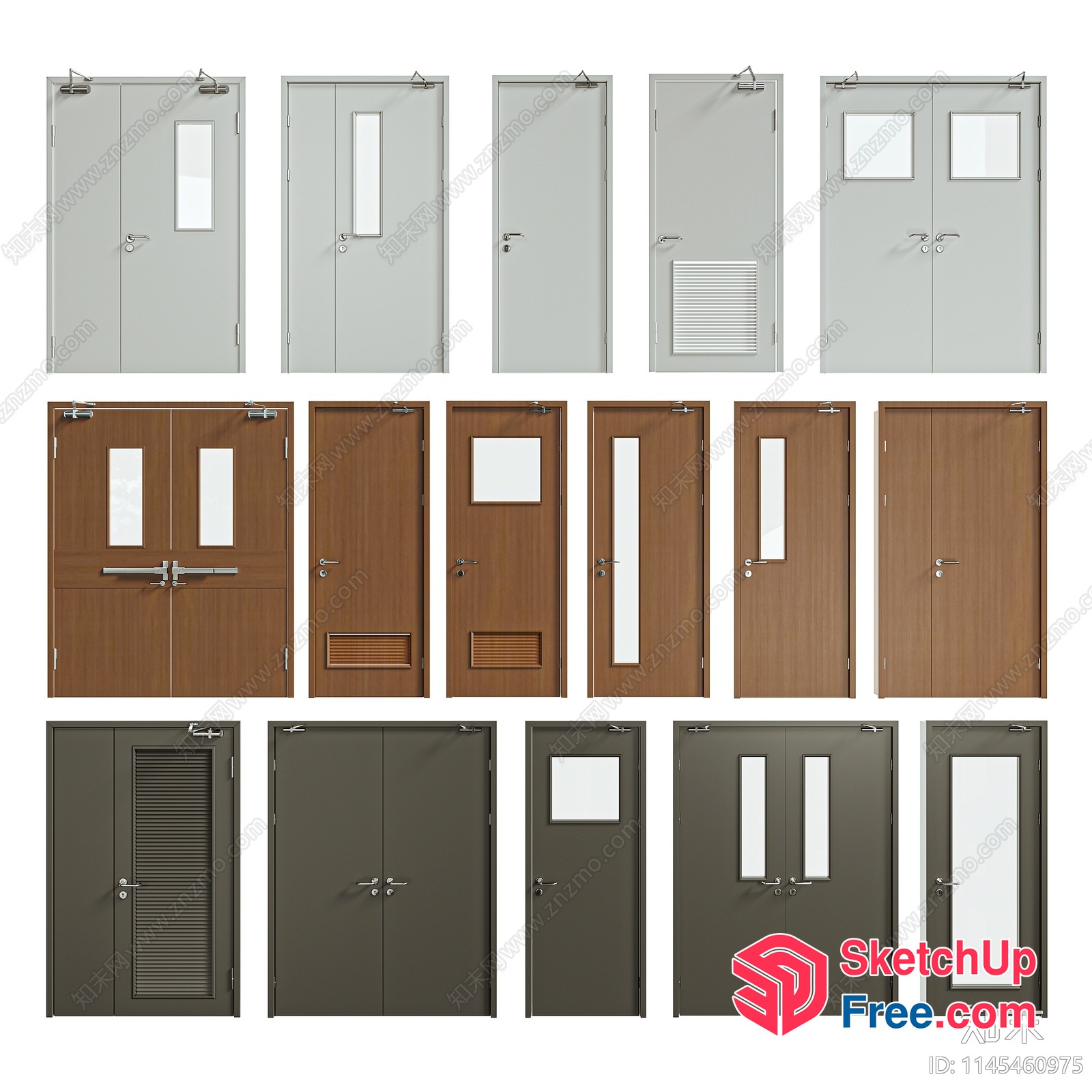 Various Door Styles 3D SketchUp File