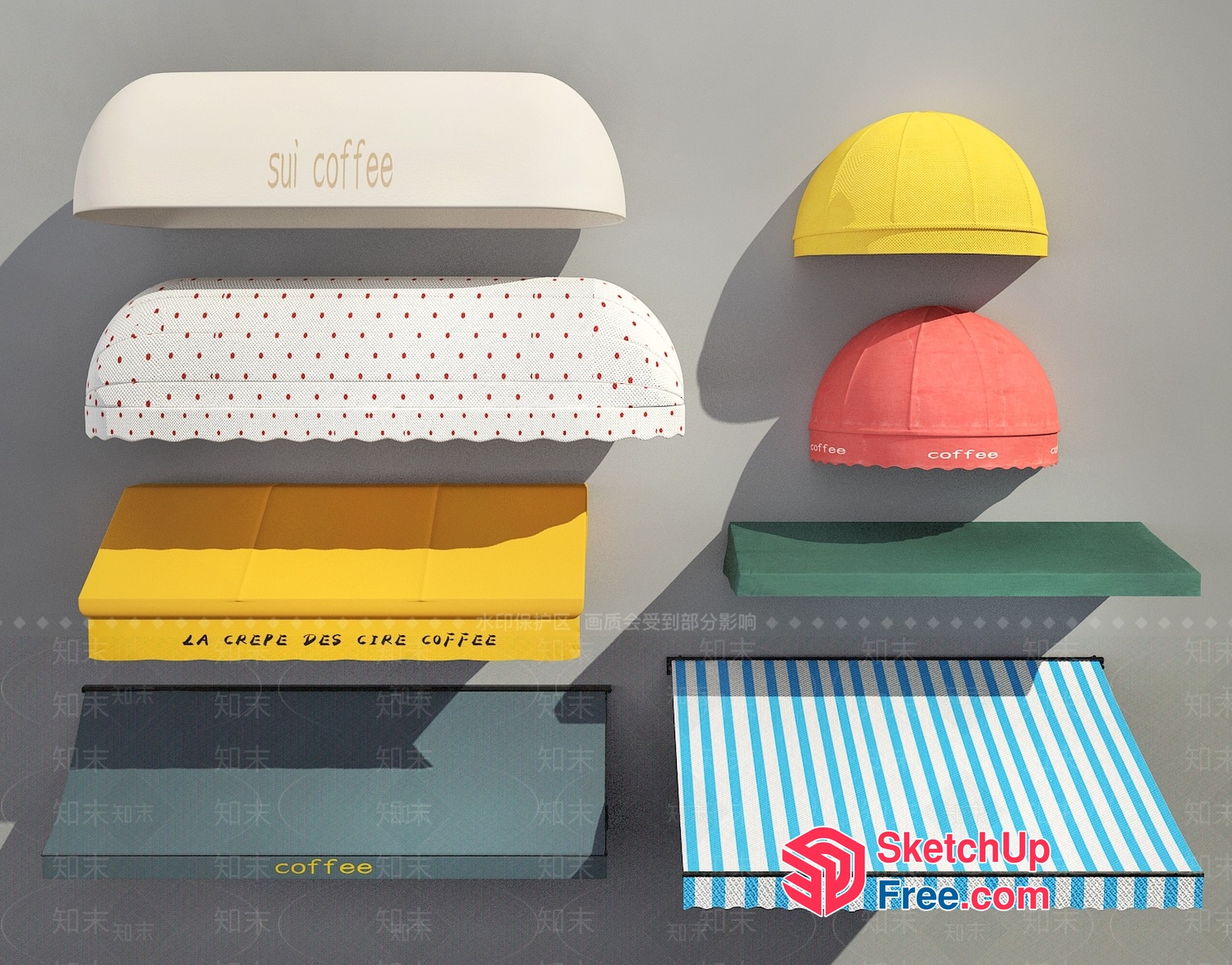 Coffee Shop Interior Decor 3D SketchUp File