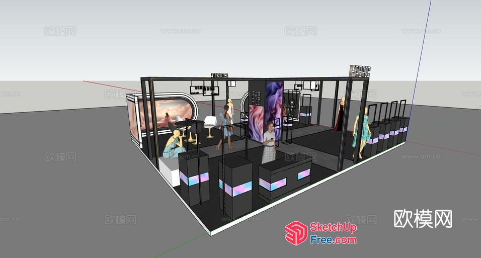 Interior Design For Commercial Street 3D SketchUp File