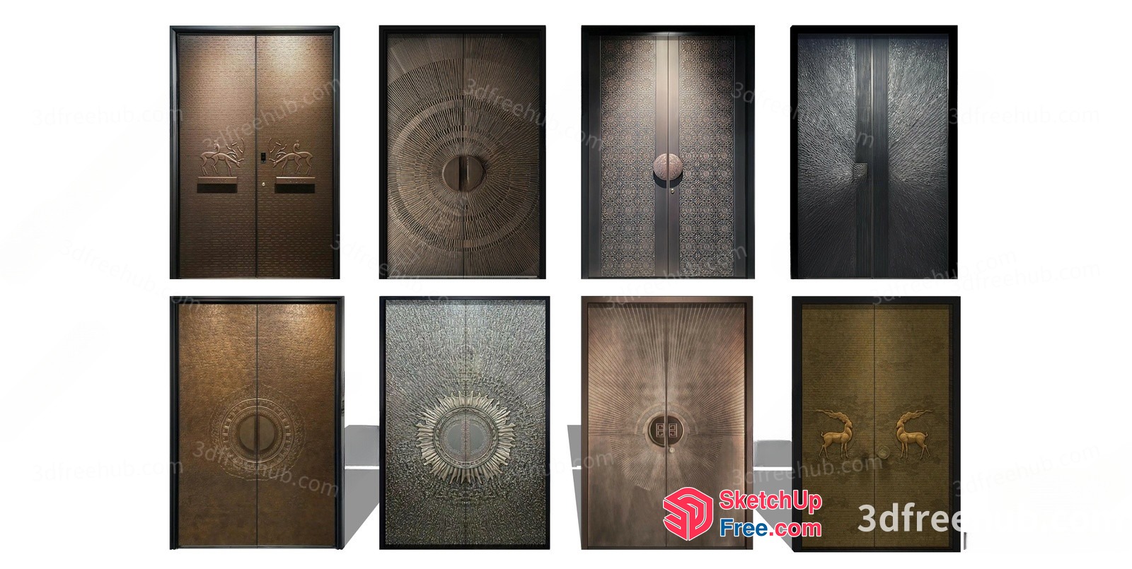 Elegant Modern Doors With Unique Designs 3D SketchUp File