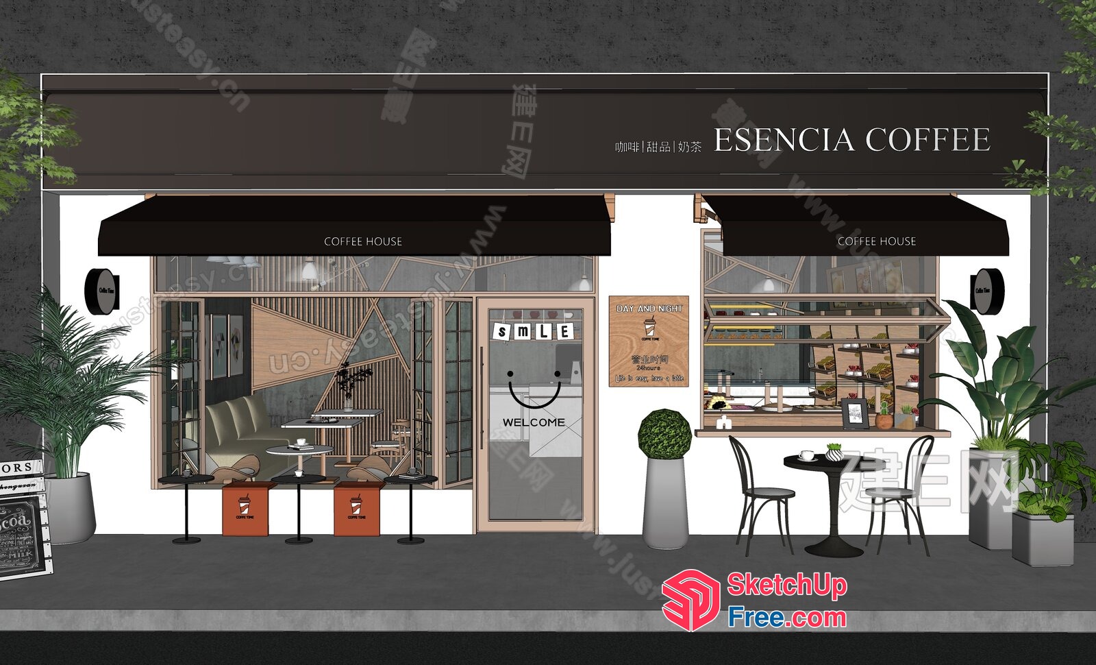 Esencia Coffee House 3D SketchUp File