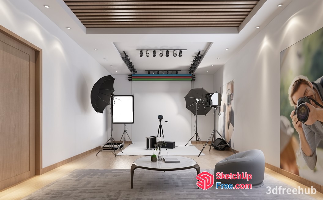 Modern Photography Studio Interior 3D SketchUp File