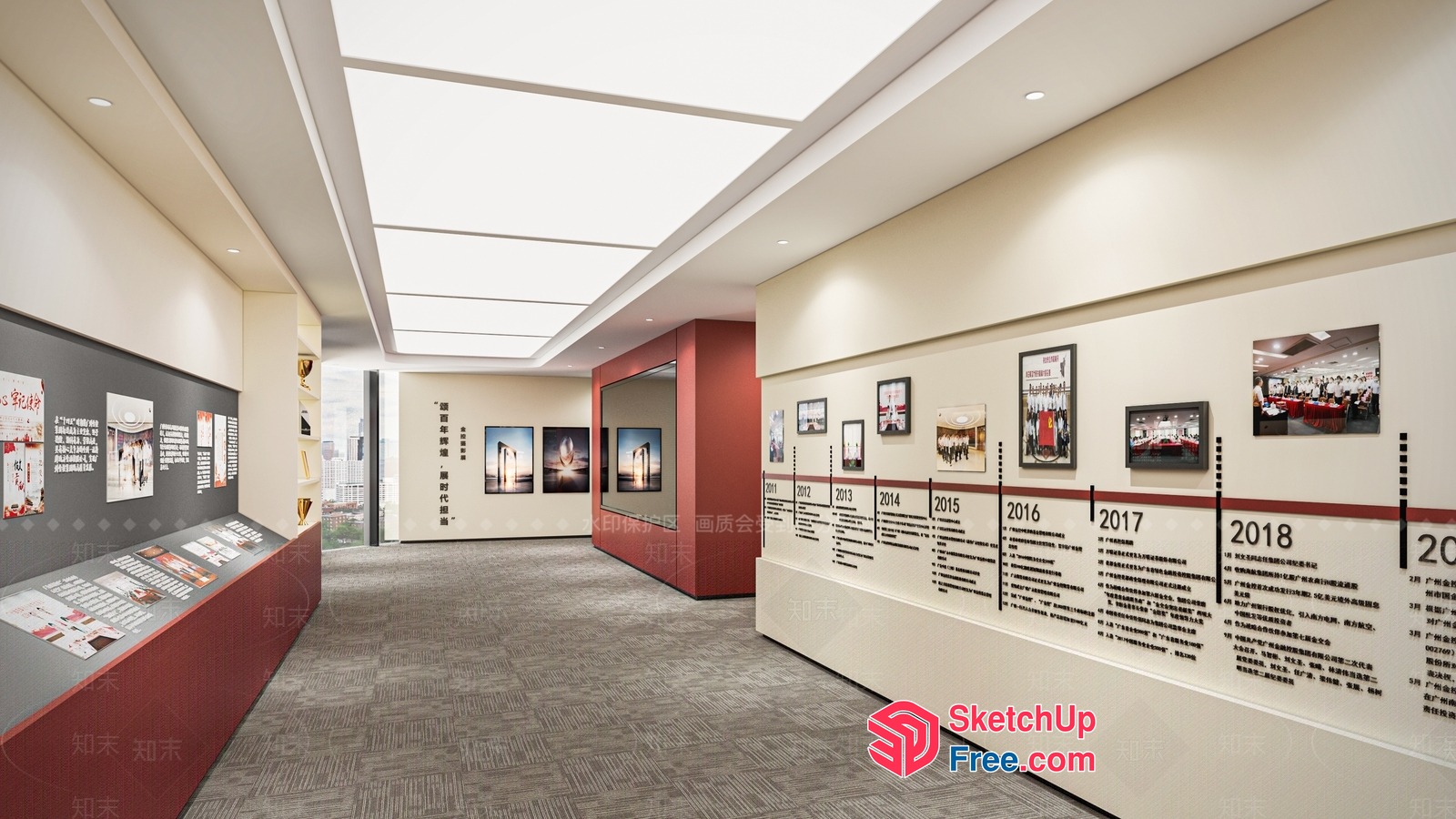 Modern Office Building Interior With Sleek Design And Natural Light 3D SketchUp File
