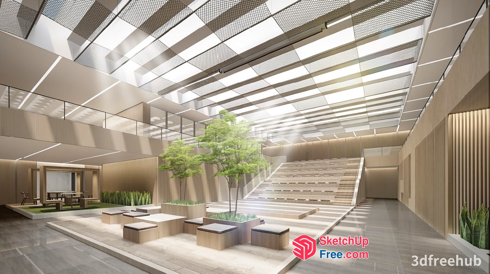 Modern Minimalist Interior With Natural Light 3D SketchUp File