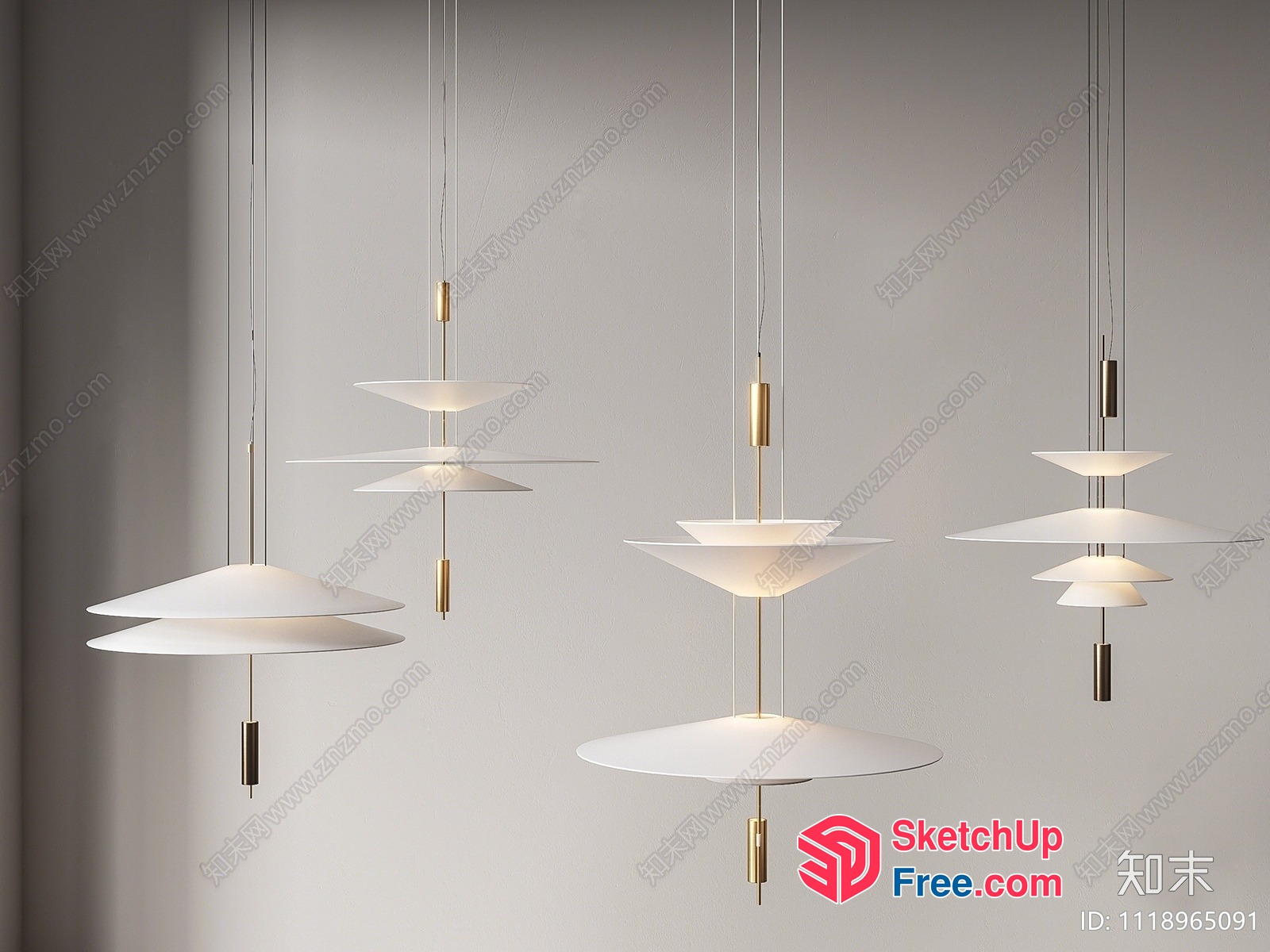 Modern Hanging Light Fixtures 3D SketchUp File