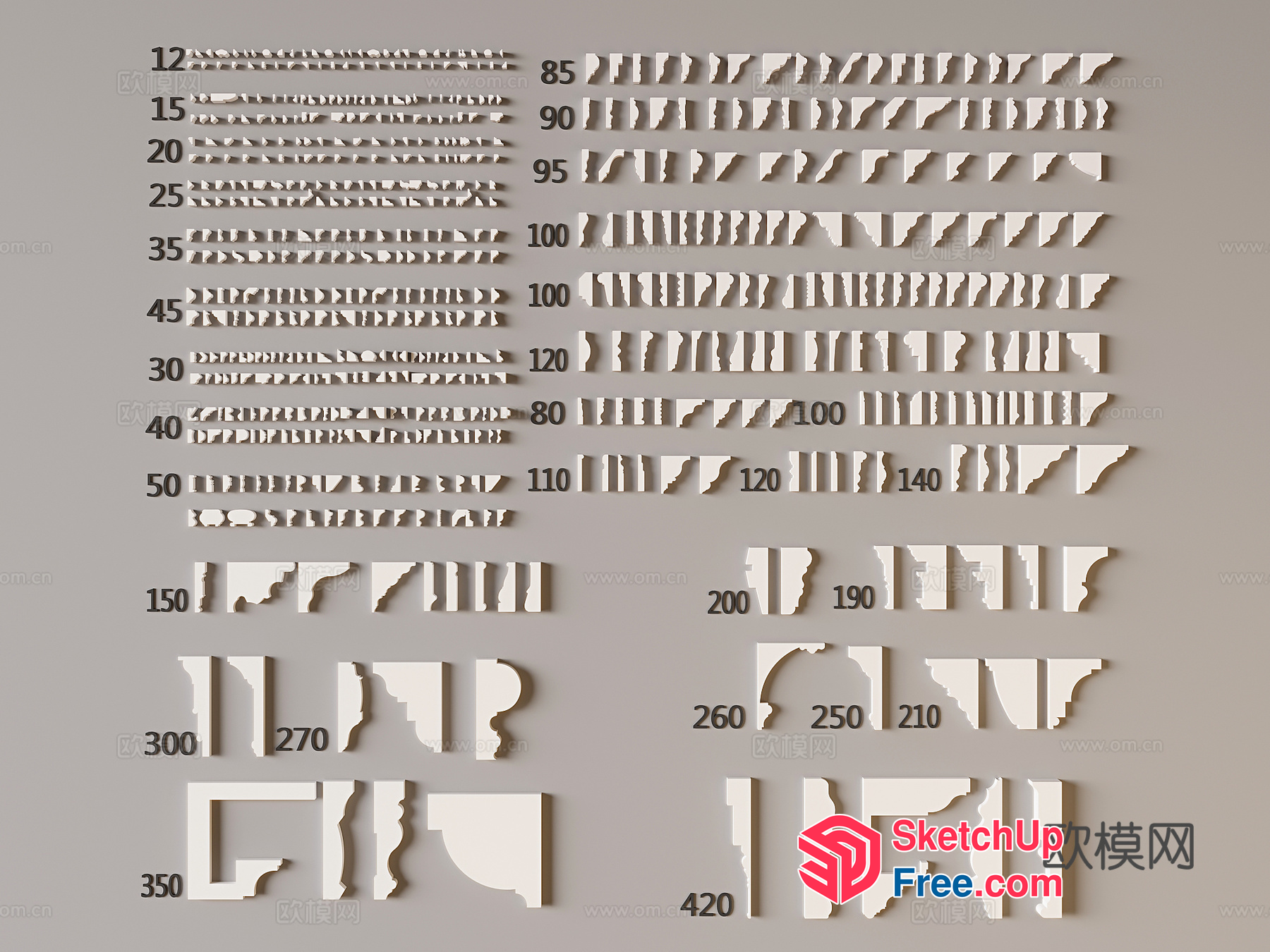 Decorative Moulding Collection 3D SketchUp File