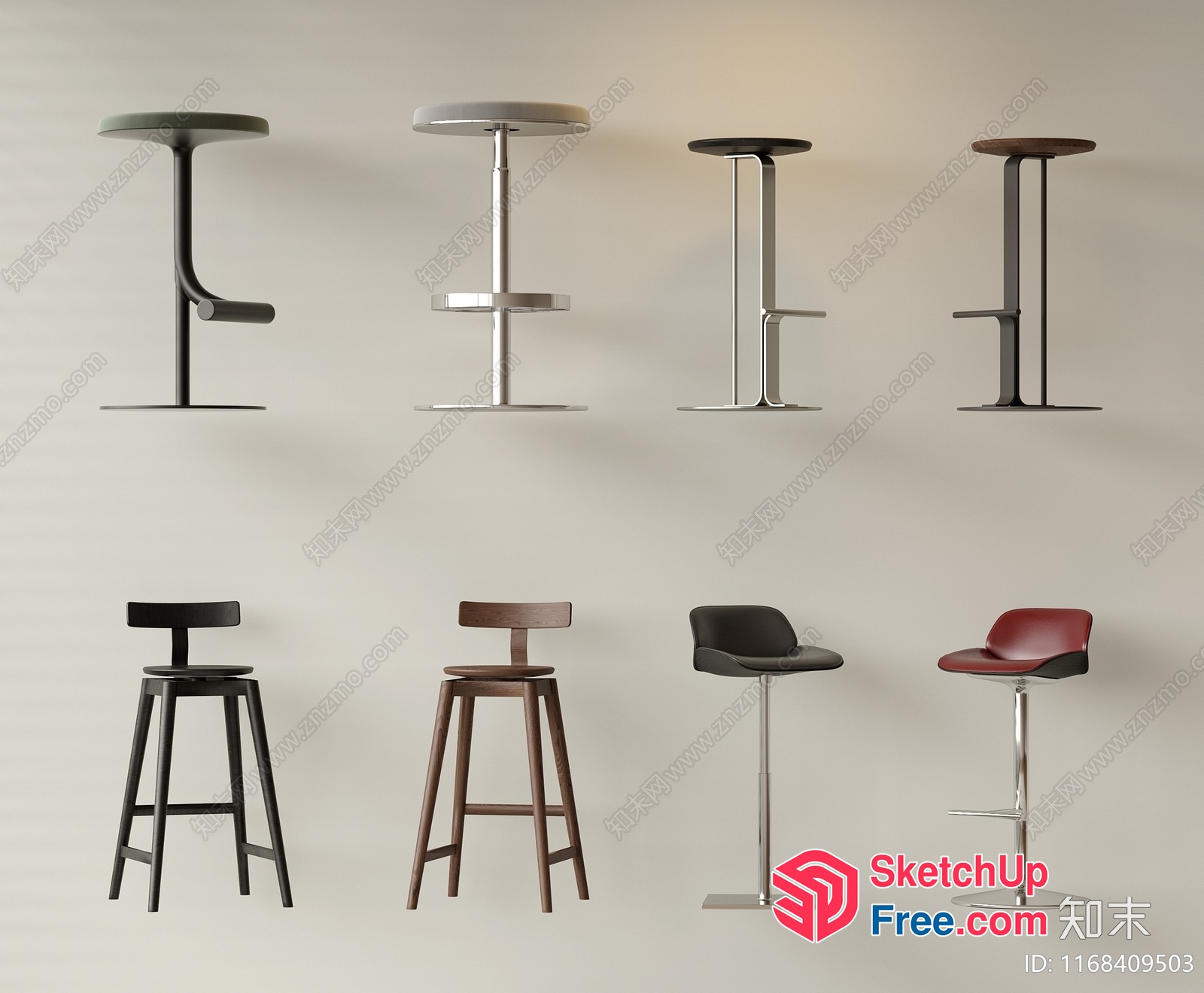 Modern Stool Collection 3D SketchUp File