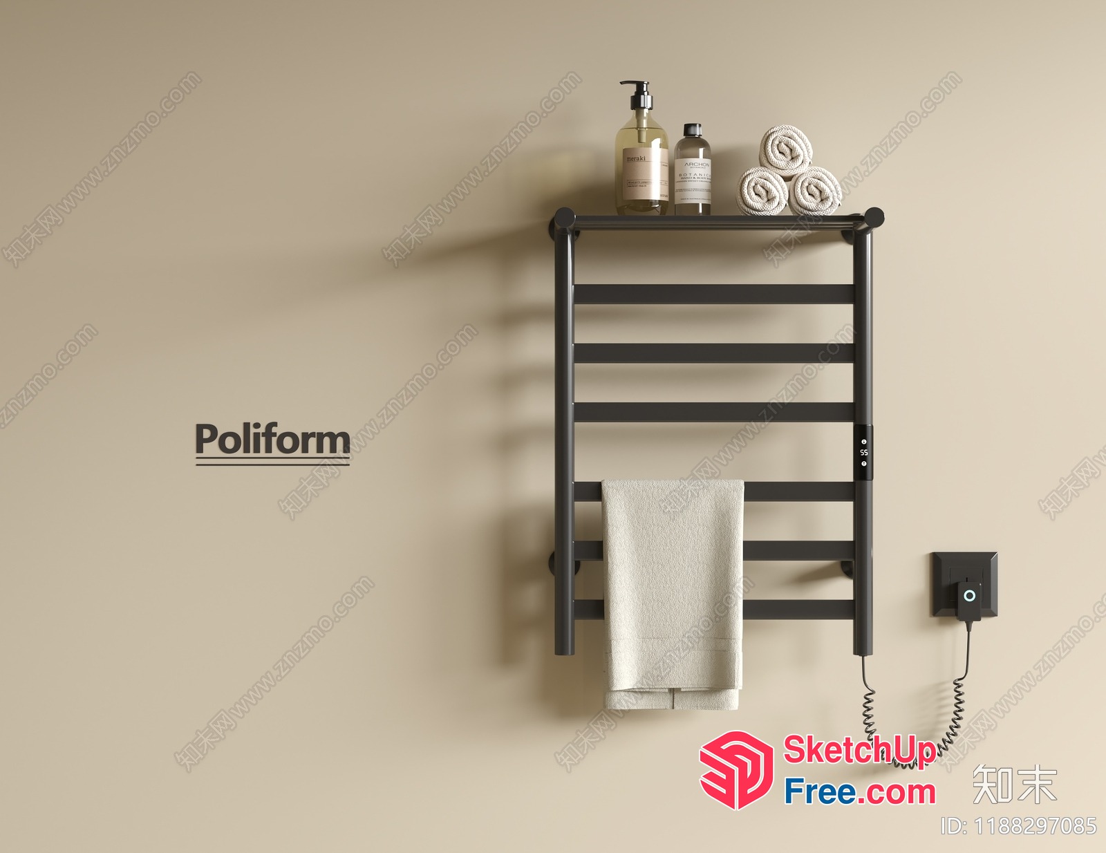 Poliform Bathroom Towel Rack 3D SketchUp File