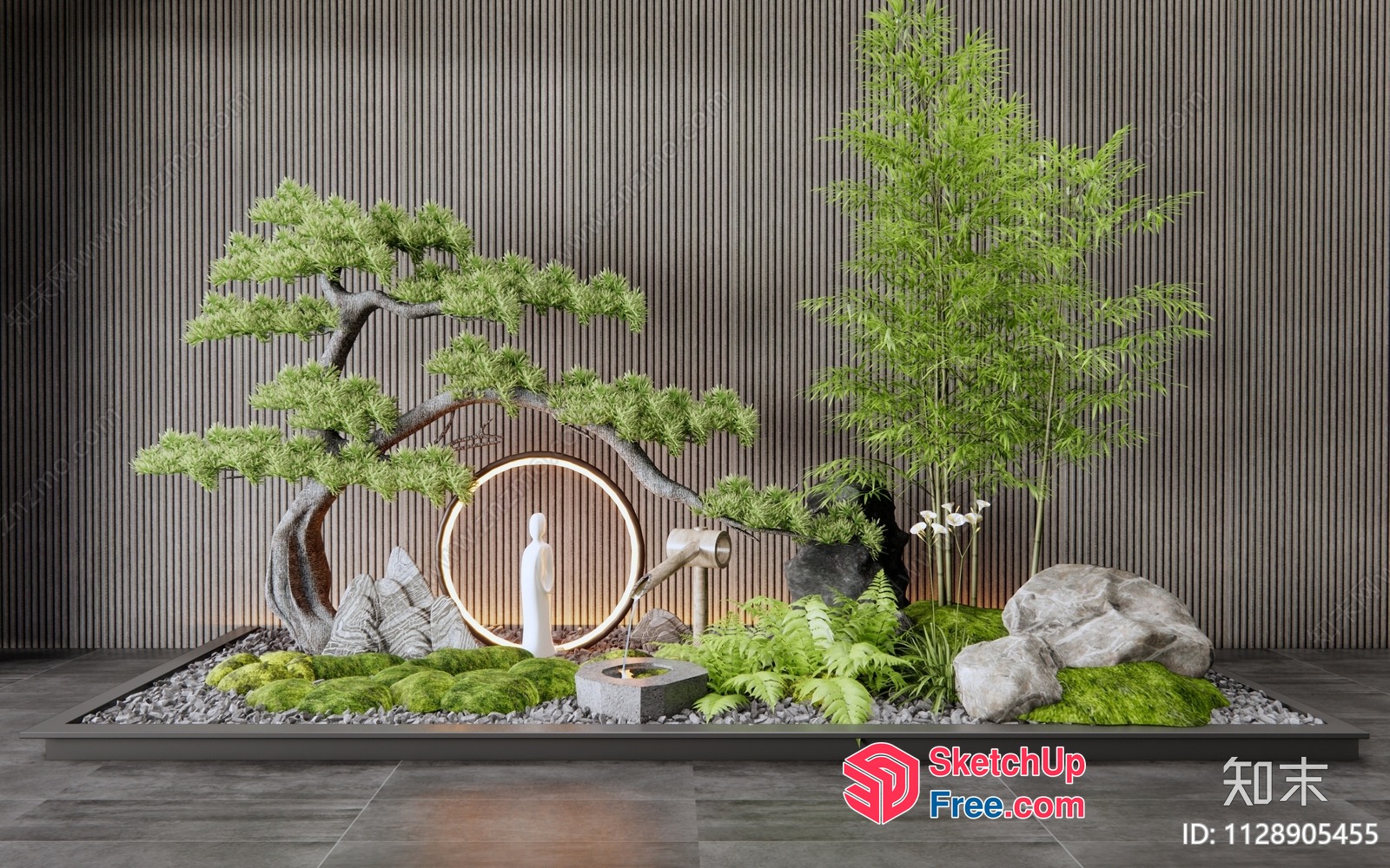 Japanese-Style Garden Decor With Modern Elements 3D SketchUp File