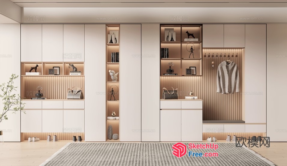 Modern Minimalist Living Room Interior Design 3D SketchUp File