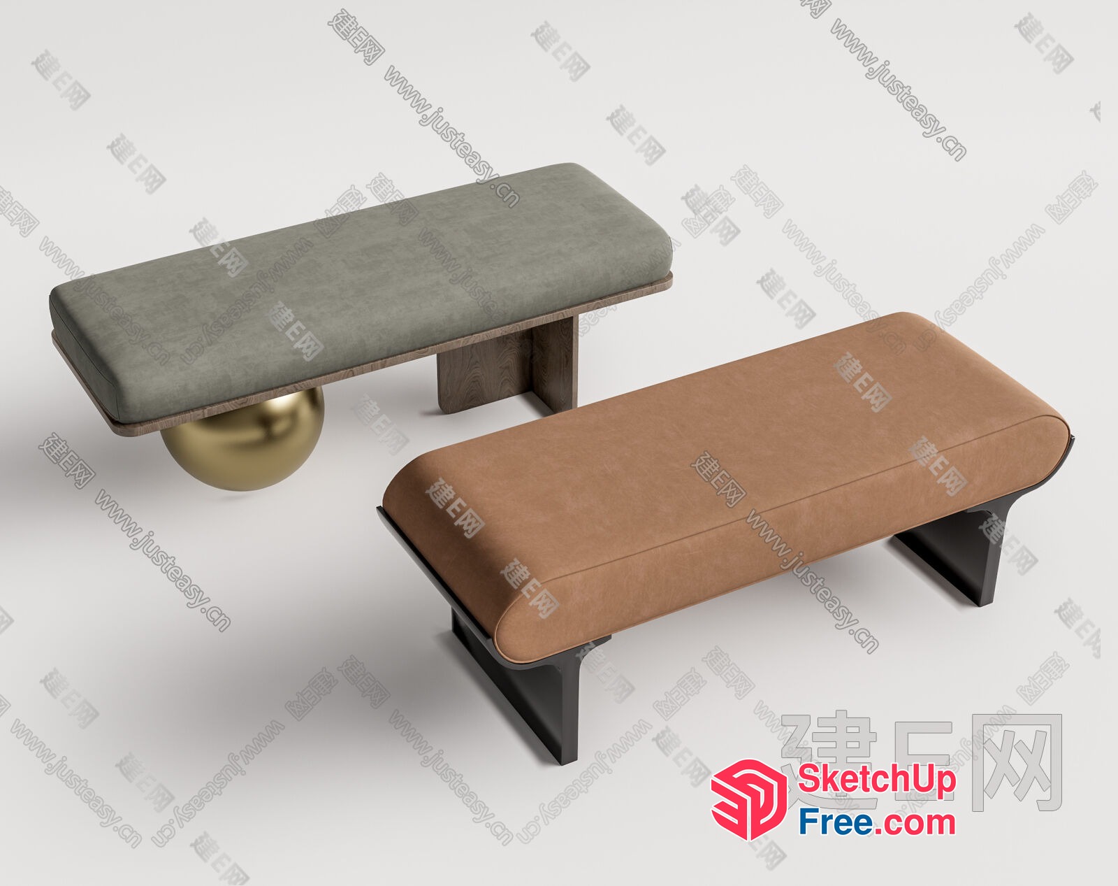 Modern Bench Designs For Contemporary Spaces 3D SketchUp File