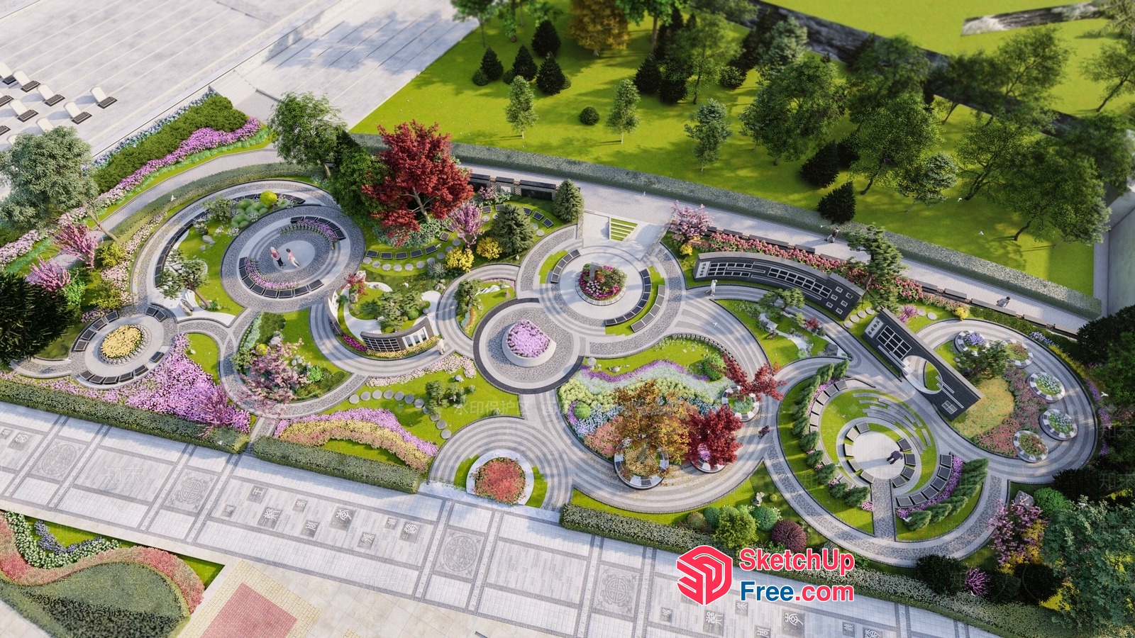 Serene Garden Oasis 3D SketchUp File