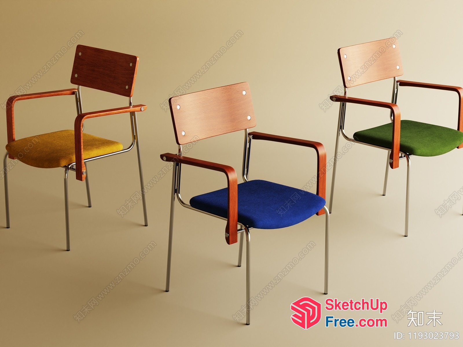 Simple Modern Chairs 3D SketchUp File