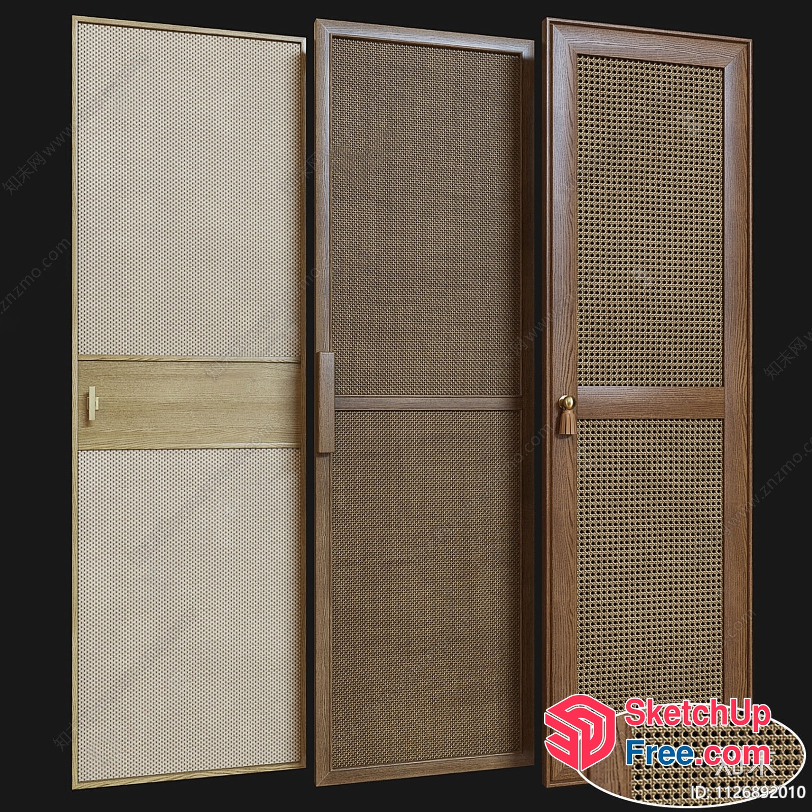 Rattan Screen Doors 3D SketchUp File