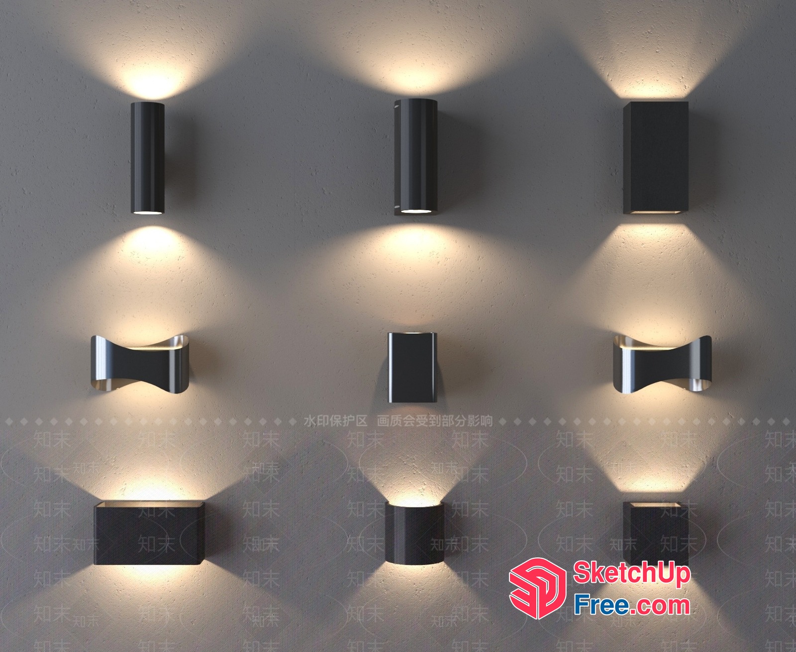 Modern Minimalist Lighting Fixtures 3D SketchUp File