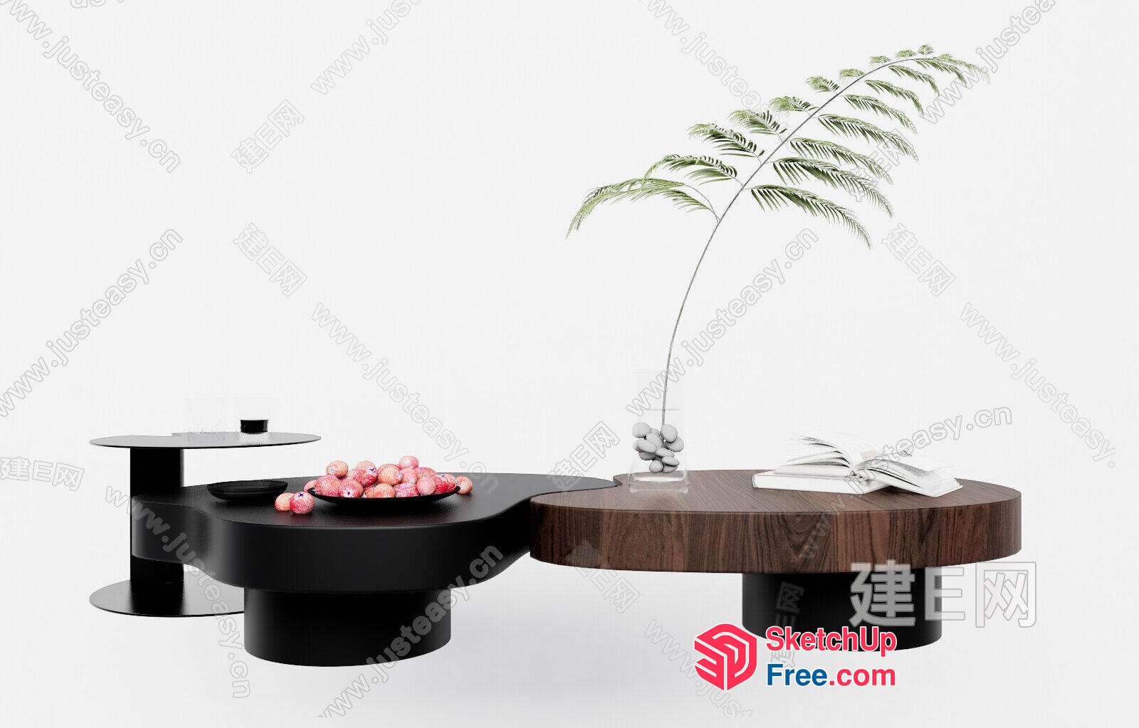 Modern Coffee Table And Side Table Set 3D SketchUp File