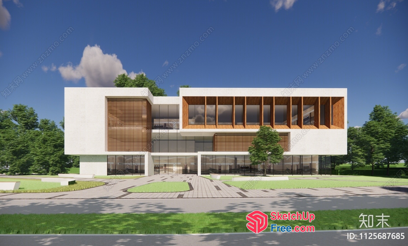 Modern Contemporary Architecture Design 3D SketchUp File