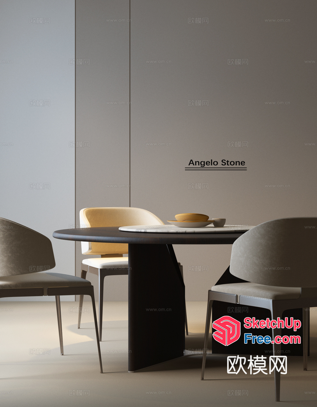 Modern Dining Room Interior Design 3D SketchUp File