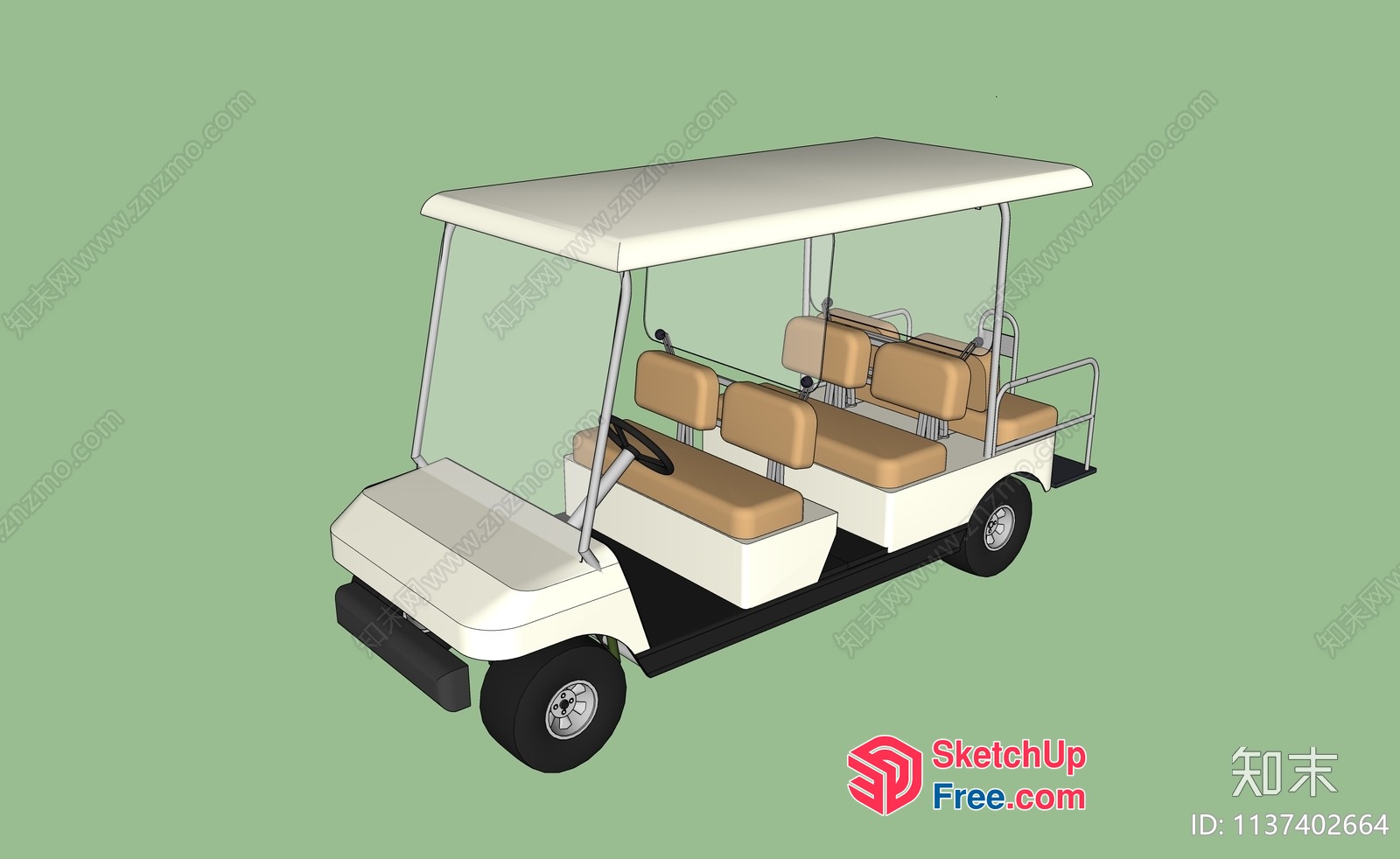 Golf Cart Vehicle 3D SketchUp File