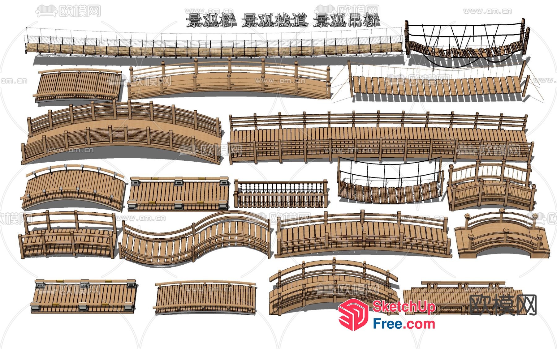 Collection Of Various Railing Designs 3D SketchUp File