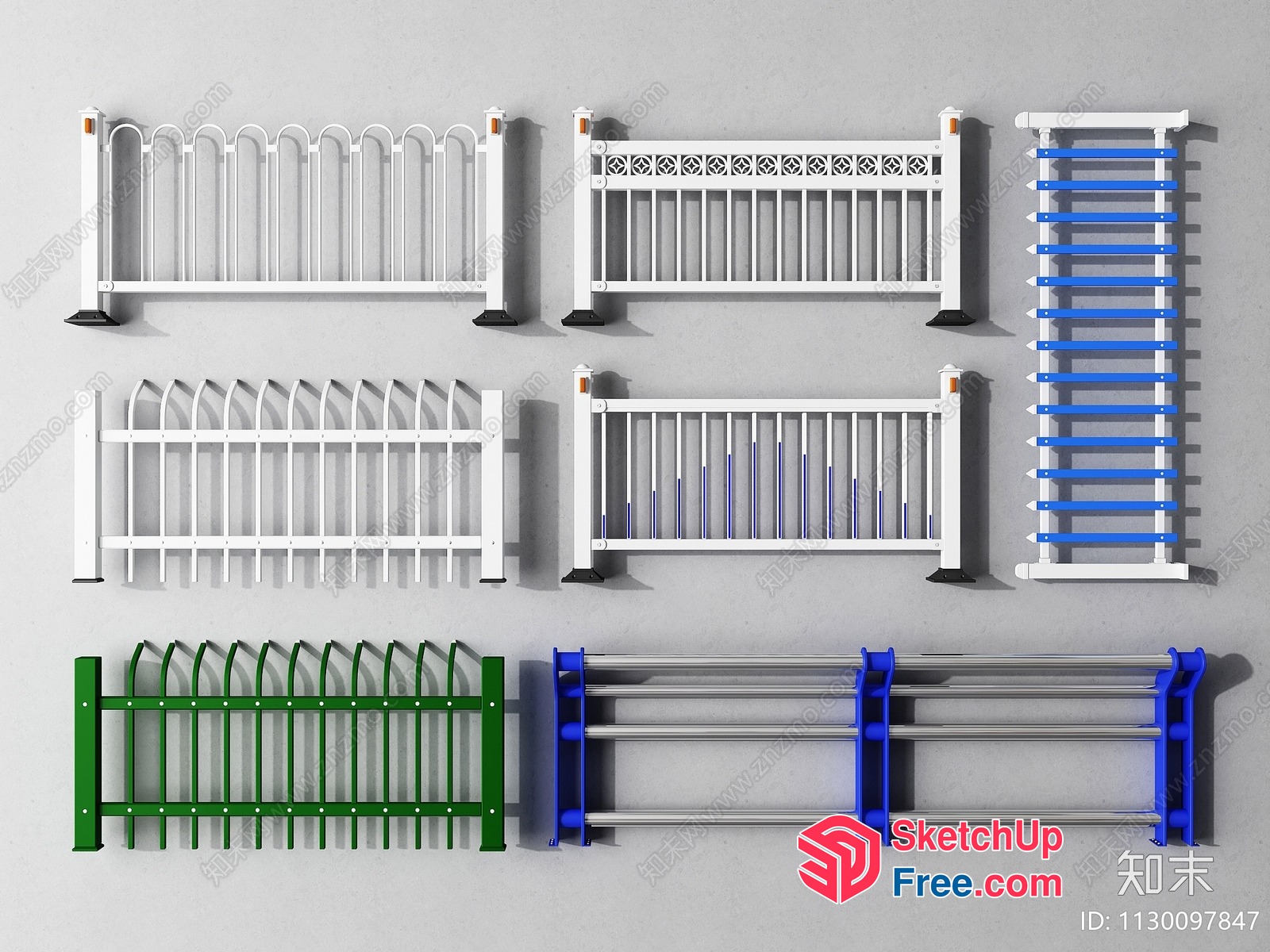 Outdoor Railing Options For Various Architectural Styles 3D SketchUp File