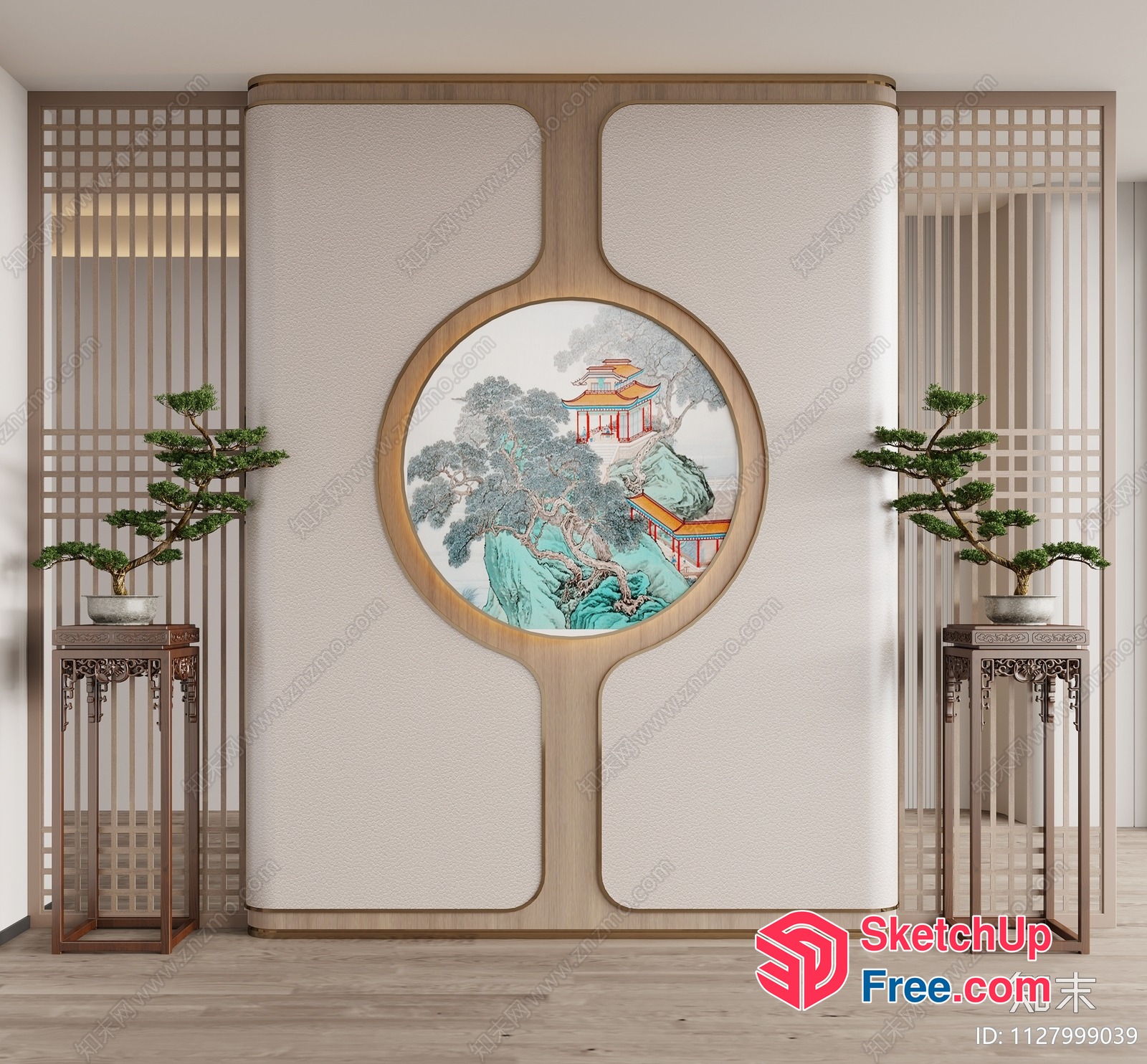 Asian-Inspired Interior Design 3D SketchUp File